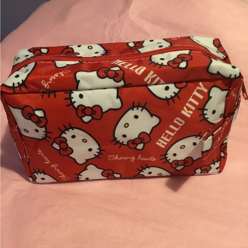 Hello Kitty Red and White Travel Cosmetic Pouch